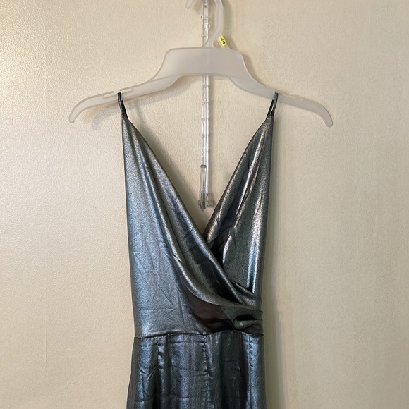 Spaghetti strap ASTR gun metal jumper. - Picture 2 of 7